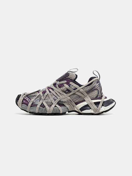 定価【174,900円】BALENCIAGA 3XL 41サイズ 替え紐あり Купити Кросівки Balenciaga 3XL Extreme Lace Grey Purple 20626