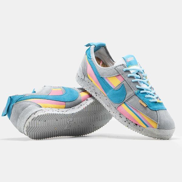 Кросівки Nike Cortez UN/LA Reindbow Grey Blue Yellow Pink 12674-Мультиколор-36 фото