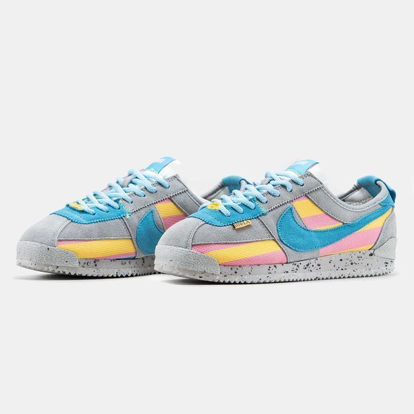 Кросівки Nike Cortez UN/LA Reindbow Grey Blue Yellow Pink 12674-Мультиколор-36 фото