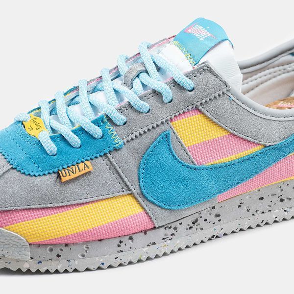 Кросівки Nike Cortez UN/LA Reindbow Grey Blue Yellow Pink 12674-Мультиколор-36 фото