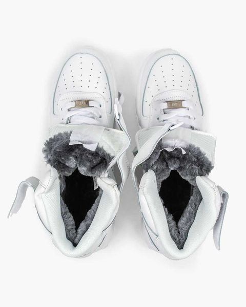 Кросівки Nike Air Force High White Winter Fur (зимові) 07504-Білий-36 фото