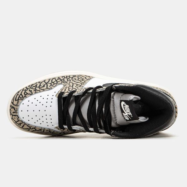 Кросівки Jordan 1 White Cement 11735-Бежевий-37 фото