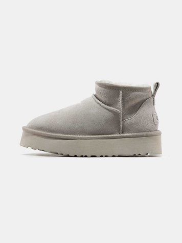 Угги на платформі UGG Ultra Mini Platform Light Grey 13616-Сірий-36 фото