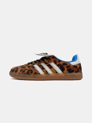 Кросівки Adidas Samba х Wales & Bones Black Ponny 14846-Леопардовий-36 фото