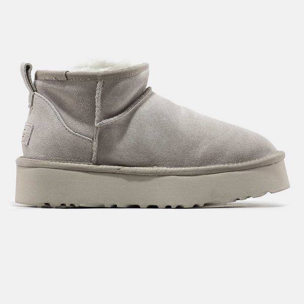 Угги на платформі UGG Ultra Mini Platform Light Grey 13616-Сірий-36 фото