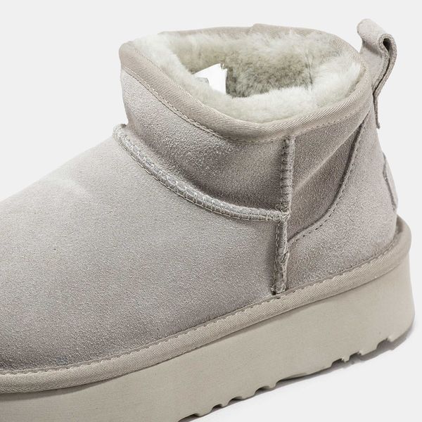 Угги на платформі UGG Ultra Mini Platform Light Grey 13616-Сірий-36 фото