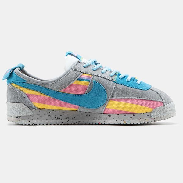 Кросівки Nike Cortez UN/LA Reindbow Grey Blue Yellow Pink 12674-Мультиколор-40 фото