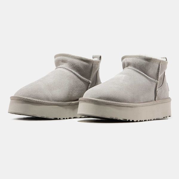 Угги на платформі UGG Ultra Mini Platform Light Grey 13616-Сірий-36 фото