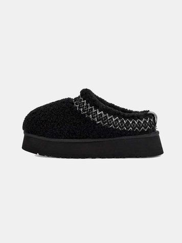 Угги на платформі UGG Tazz Slipper Heritage Braid Black Platform 18650-Чорний-40 фото
