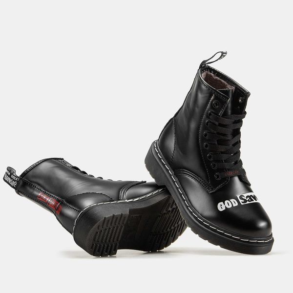 Черевики Dr. Martens 1460 Sex Pistols Black Rolled Smooth Winter(зимові) 04833-Чорний-36 фото