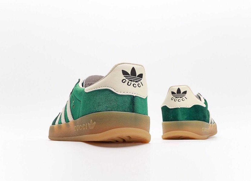 Кросівки Adidas x Gucci Gazelle Green Velvet 11075-12852-Зелений-36 фото