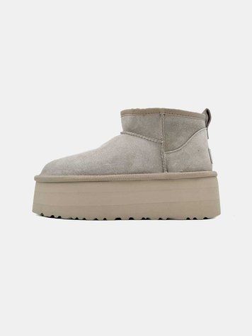 Угги на платформі UGG Ultra Mini Platform Light Grey 18040-13922-Сірий-37 фото