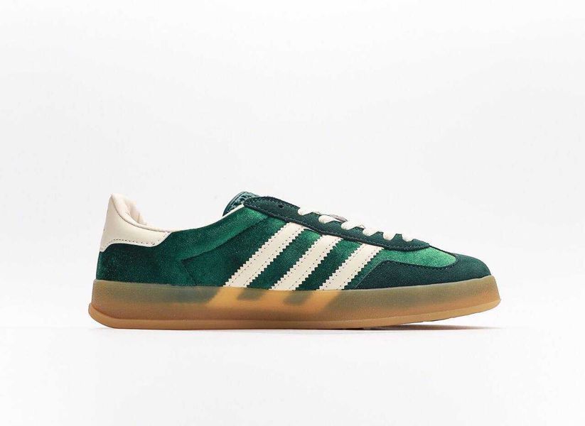 Кросівки Adidas x Gucci Gazelle Green Velvet 11075-12852-Зелений-38 фото