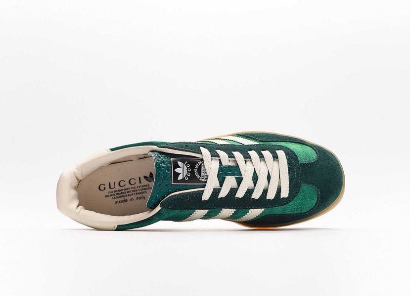 Кросівки Adidas x Gucci Gazelle Green Velvet 11075-12852-Зелений-38 фото