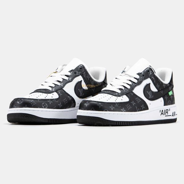 Кросівки Nike Air Force 1 Low By Virgil Abloh White Black x Louis Vuitton 14893-Чорний-37 фото