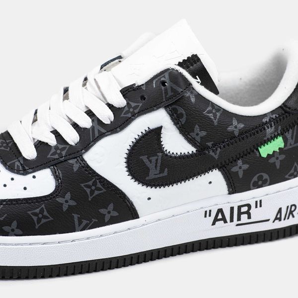 Кросівки Nike Air Force 1 Low By Virgil Abloh White Black x Louis Vuitton 14893-Чорний-37 фото