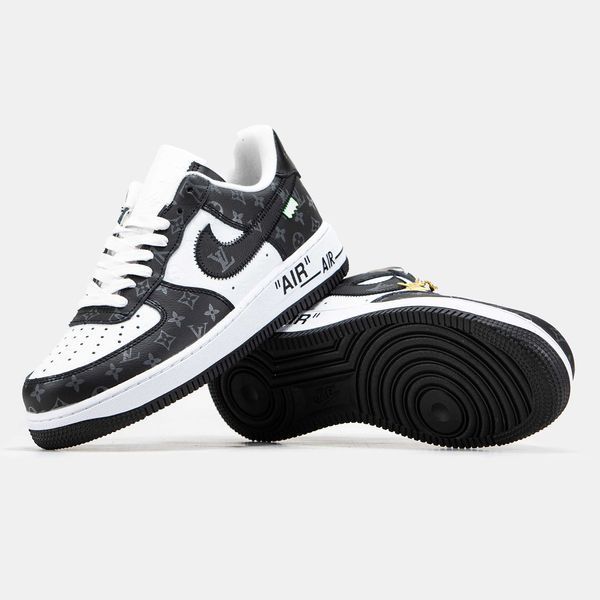 Кросівки Nike Air Force 1 Low By Virgil Abloh White Black x Louis Vuitton 14893-Чорний-37 фото