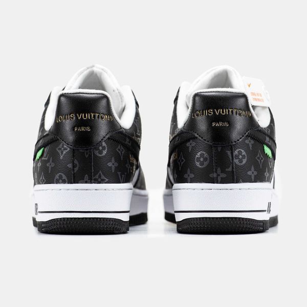 Кросівки Nike Air Force 1 Low By Virgil Abloh White Black x Louis Vuitton 14893-Чорний-37 фото