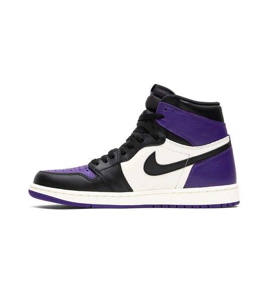 Кросівки Jordan Retro 1 Black Violet White 01692-Синій-36 фото