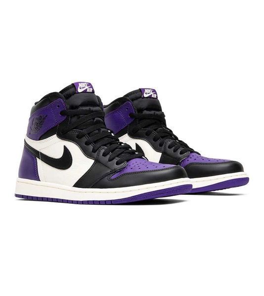 Кросівки Jordan Retro 1 Black Violet White 01692-Синій-36 фото