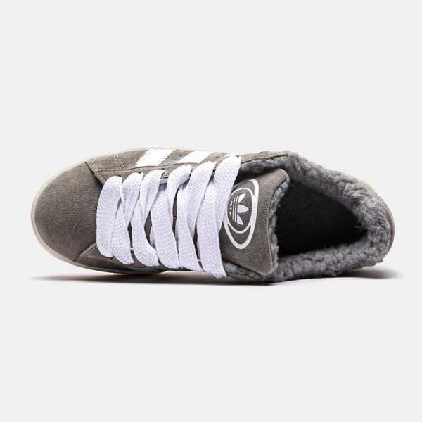 Кросівки Adidas Campus Grey White Winter Fur(зимові) 13951-Сірий-37 фото