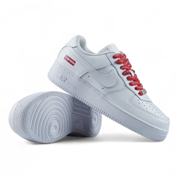 Кросівки Nike Air Force 1 x Supreme White Red 04658-Білий-36 фото