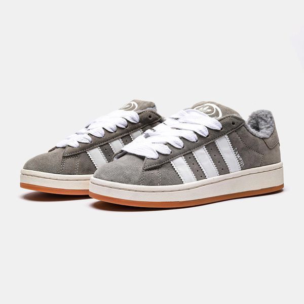 Кросівки Adidas Campus Grey White Winter Fur(зимові) 13951-Сірий-37 фото