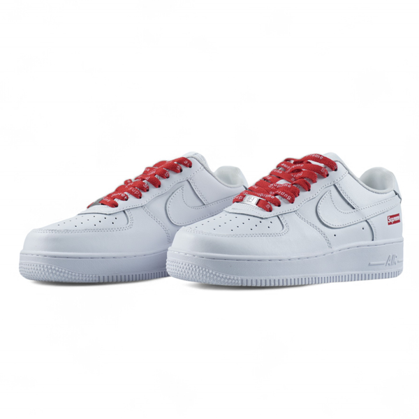 Кросівки Nike Air Force 1 x Supreme White Red 04658-Білий-36 фото