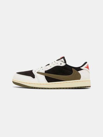 Кросівки Jordan 1 x Travis Scott Low OG &ldquo;Olive&rdquo; 11852-Олива-36 фото