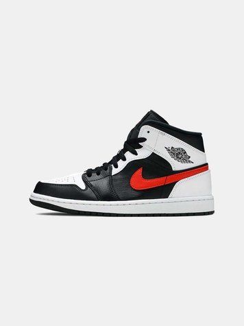 Кросівки Jordan 1 Mid "Black Chile Red/White" 06035-Червоний-36 фото