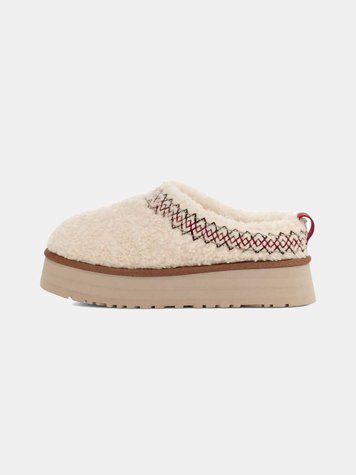 Угги на платформі UGG Tazz Braid Slipper White 14623-Молочний-38 фото