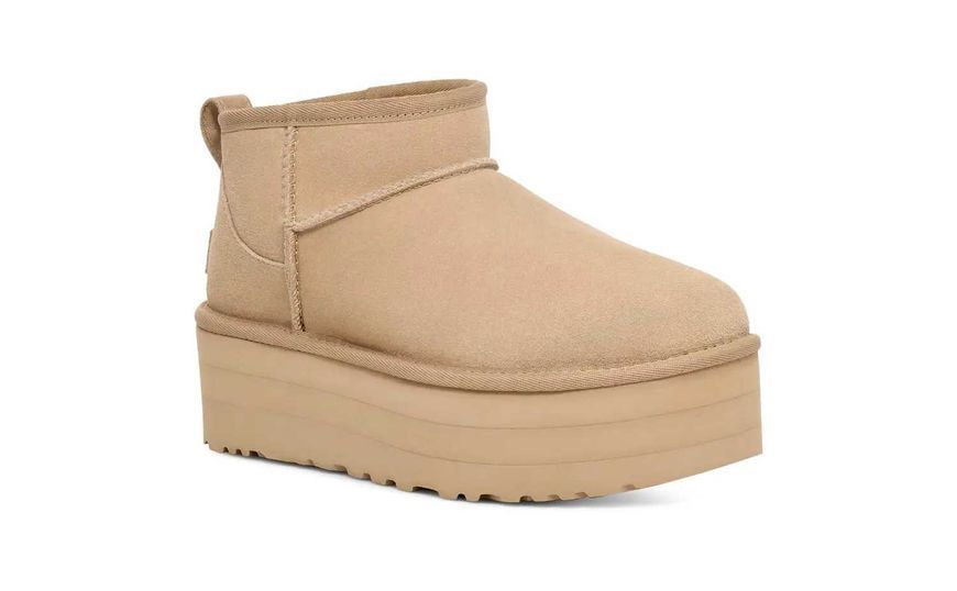 Угги на платформі UGG Ultra Mini Beige Platform 14341-Бежевий-36 фото