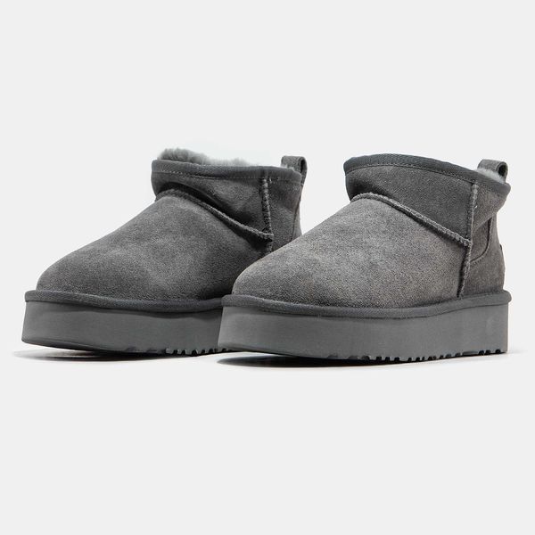 Угги на платформі UGG Ultra Mini Platform Grey 10551-Темно-сірий-36 фото