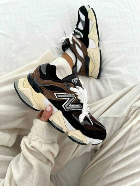 Кросівки New Balance 9060 Black White Brown 10842-Коричневий-36 фото