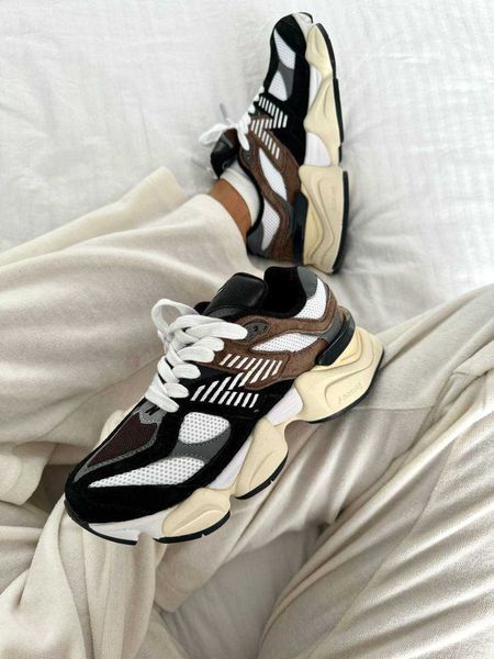 Кросівки New Balance 9060 Black White Brown 10842-Коричневий-36 фото
