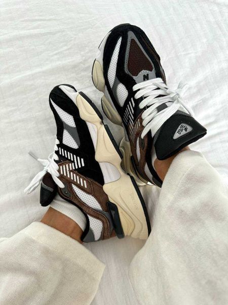 Кросівки New Balance 9060 Black White Brown 10842-Коричневий-36 фото