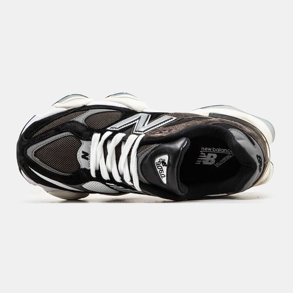 Кросівки New Balance 9060 Black White Brown 10842-Коричневий-36 фото