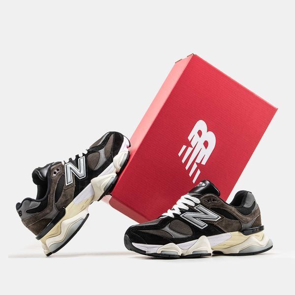 Кросівки New Balance 9060 Black White Brown 10842-Коричневий-36 фото