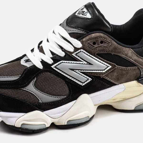 Кросівки New Balance 9060 Black White Brown 10842-Коричневий-36 фото