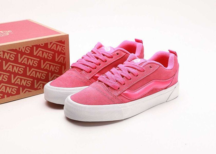 Кеди Vans KNU Skool Pink White Platform 13232-Рожевий-36 фото