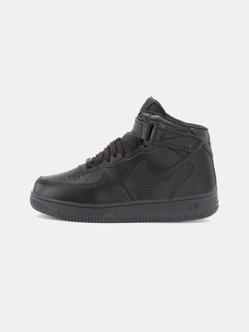 Кросівки Nike Air Force High Black Winter Fur (зимові) 01055-Чорний-42 фото