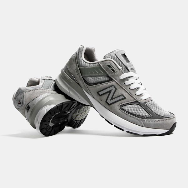 Кросівки NB New Balance 990 V5 Grey White 09711-Сірий-36 фото