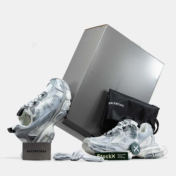 Кросівки Balenciaga 3XL White Silver 12608-Сріблястий-36 фото