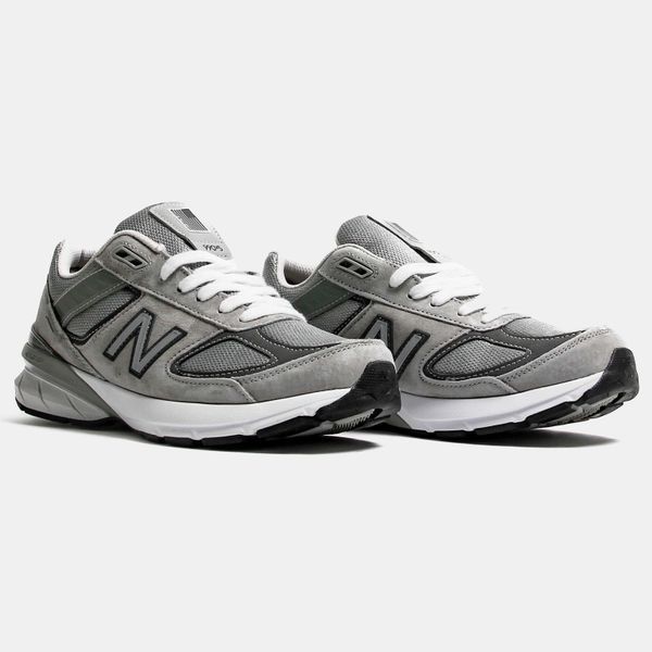 Кросівки NB New Balance 990 V5 Grey White 09711-Сірий-36 фото