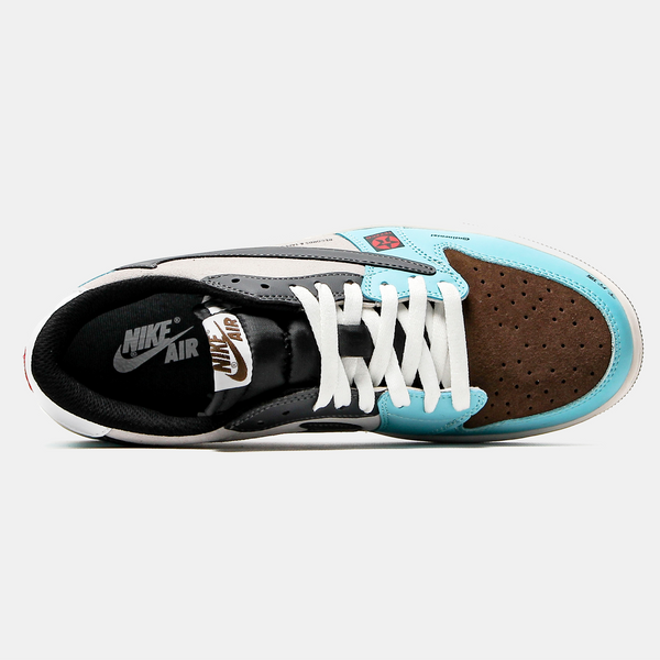 Кросівки Jordan 1 Low Jackboys Cactus Jack 13275-Блакитний-44 фото