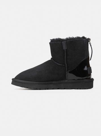 UGG Mini Zip Black Lacquer 10495-Чорний-36 фото