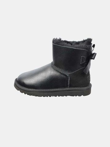 Угги UGG Bailey Bow Mini Leather 04070-Чорний-36 фото