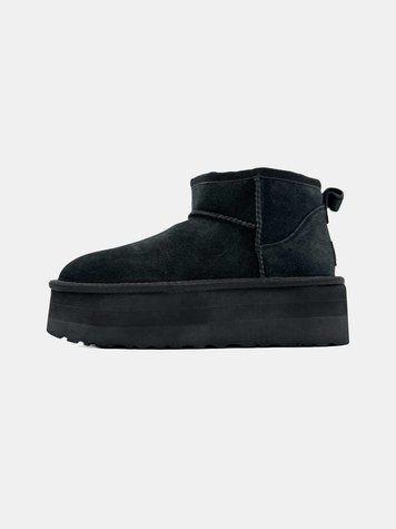Угги на платформі UGG Ultra Mini Platform Black 10240-Чорний-37 фото