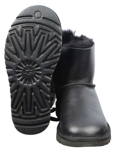 Угги UGG Bailey Bow Mini Leather 04070-Чорний-36 фото